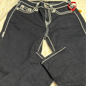True Religion Billy Super T Skinny Boot Women's Blue Jeans Size 27 USA